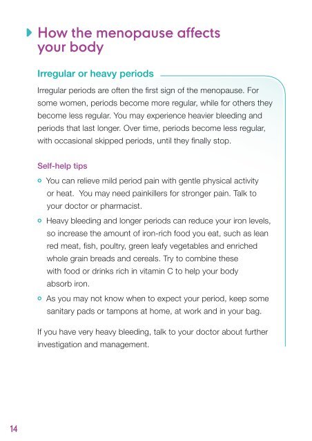 Menopause - Health Promotion Unit