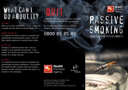 Passive Smoking - Health Promotion Agency