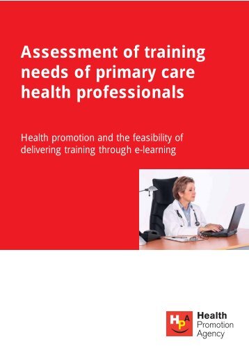 Assessment of training needs of primary care health professionals