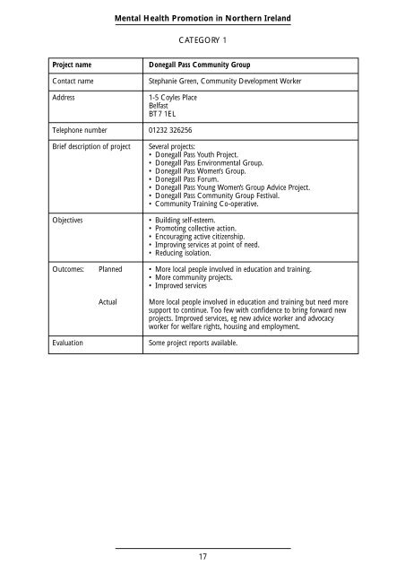 MENTAL HEALTH PROMOTION - Health Promotion Agency