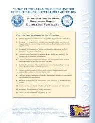 Guideline for Rehabilitation of Lower Limb Amputation - VA/DoD ...