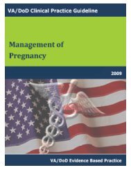 Management of pregnancy - VA/DoD Clinical Practice Guidelines ...