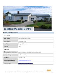 Longford Medical Centre - Health Recruitment PLUS Tasmania