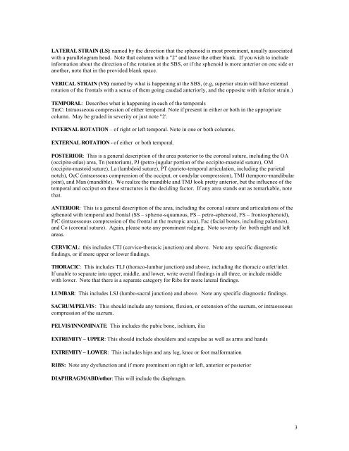 Outpatient Osteopathic Cranial SOAP Note Form Usage Guide