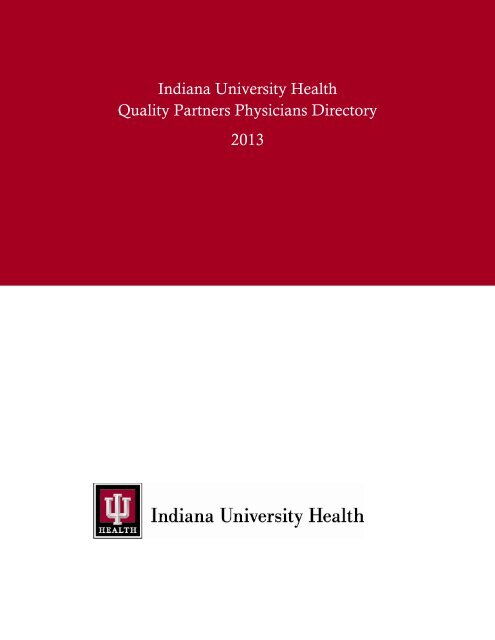 Indiana University Health Quality Network Provider - Healthsmart