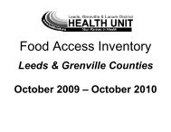Food Access Inventory - Leeds, Grenville and Lanark District Health ...