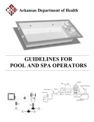 Guidelines for Pool and Spa Operators - Arkansas Department of