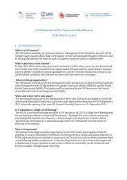 A UN Summit on Non-Communicable Diseases NCD Alliance Q & A