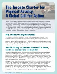 The Toronto Charter for Physical Activity: A Global Call for Action