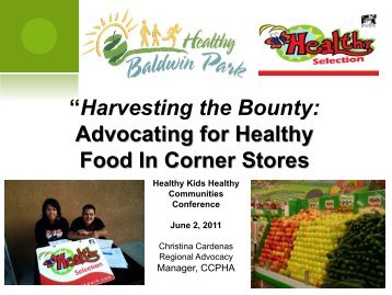 Christina Cardenas, HKHC Project Coordinator - Healthy Kids ...