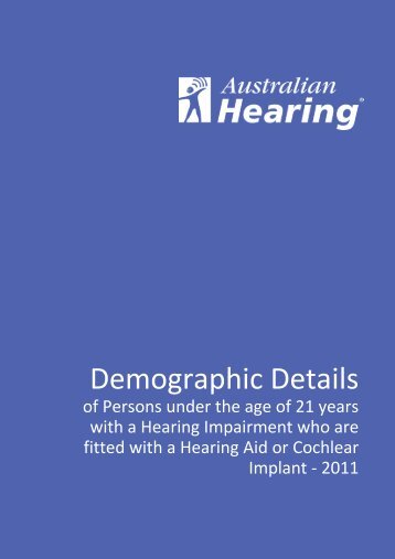 Demographics of Persons under the age of 21 years with Hearing Aids