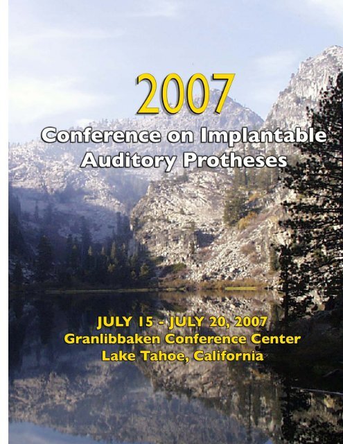 2007 Conference on Implantable Auditory Prostheses Program ...