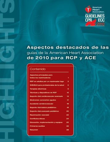 Aspectos destacados de las de 2010 para RCP y ACE