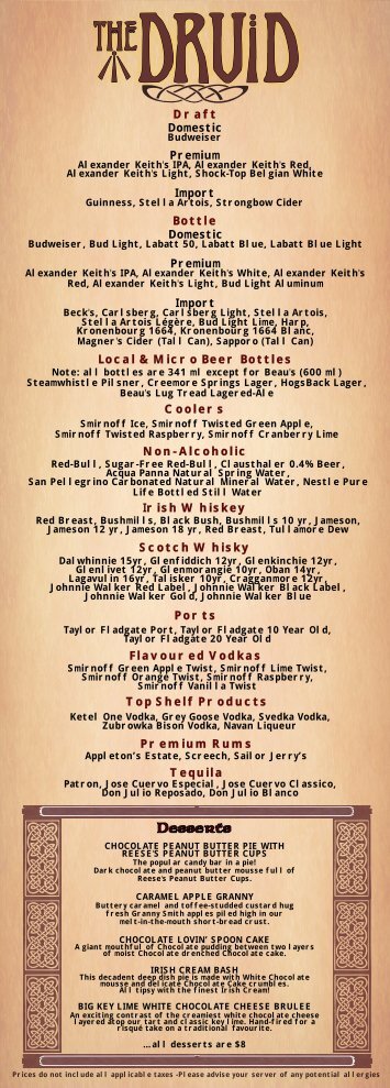 View our wine menu as a printable PDF - Heart & Crown Irish Pubs