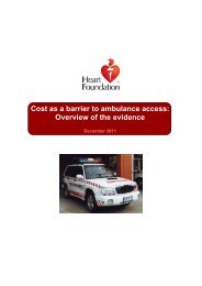 Cost As A Barrier To Ambulance Access - National Heart Foundation