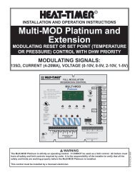 Multi-MOD (Modulating) - Heat-Timer® Corporation