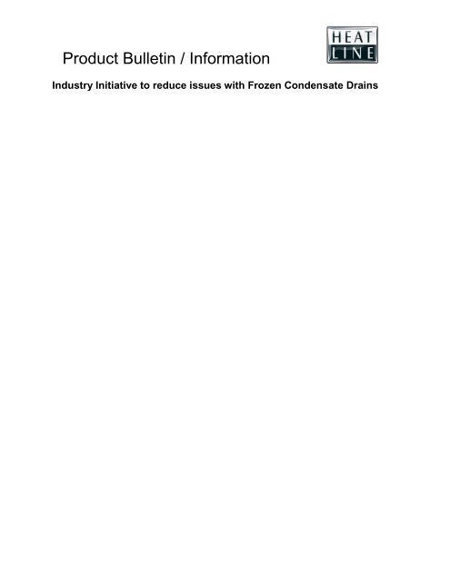 Frozen Condensate Drains - Advice to Householders - Heatline