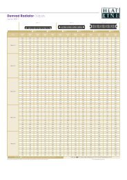 Demrad radiators specification sheet - Heatline