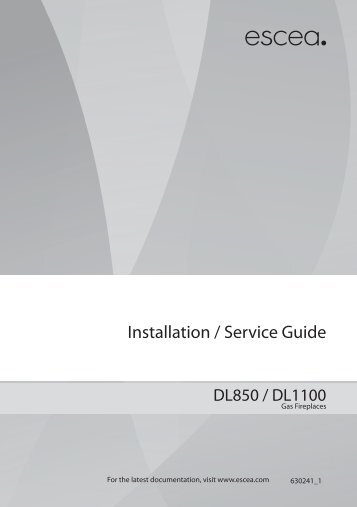 Escea DL1100 installation guide - Heatworks