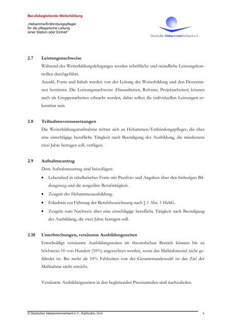 2011_Ulm, Beschreibung der WeiterbildungsmaÃnahme