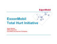 ExxonMobil Total Hurt Initiative - Hebron Project