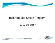 Bull Arm Site Safety Program June 29 2011 - Hebron Project
