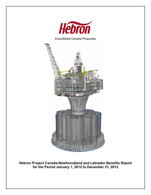 2012 Benefits Report - Hebron Project