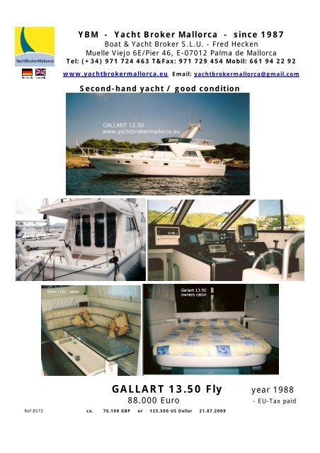 GALLART 13.50 Fly year 1988 - heckenweb.de