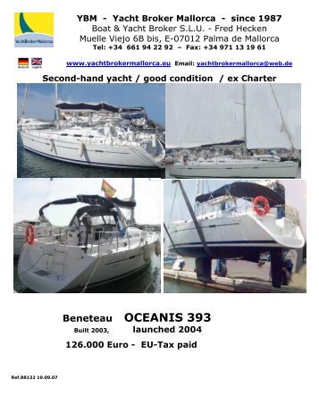 2 Beneteau OCEANIS 393 2003 Ref8132