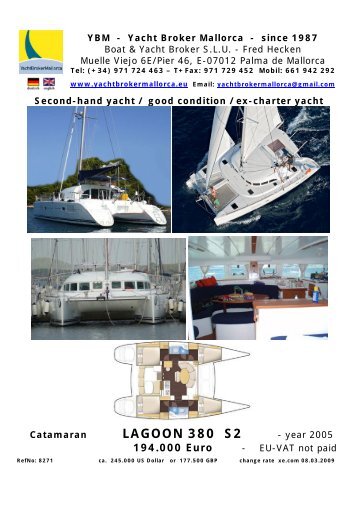 LAGOON 380 S2 - year 2005 - heckenweb.de