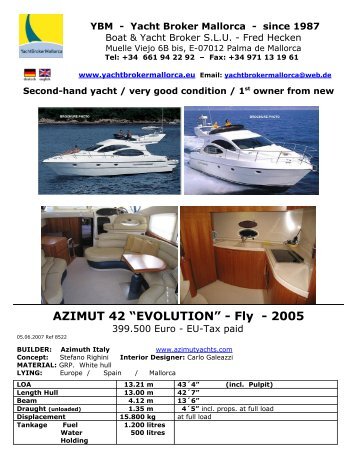 AZIMUT 42 âEVOLUTIONâ - Fly - 2005 - heckenweb.de