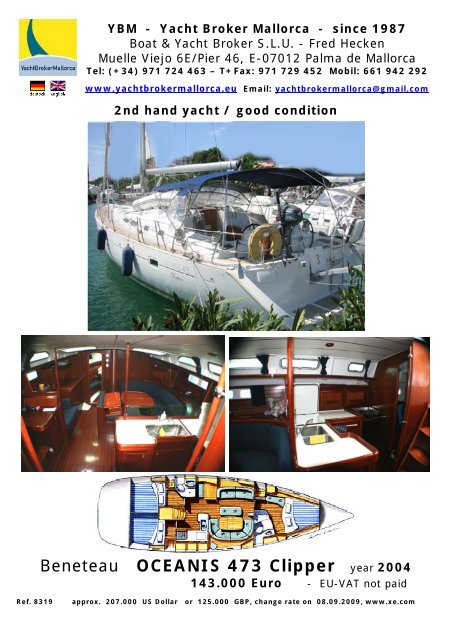 Beneteau OCEANIS 473 Clipper year 2004 - heckenweb.de