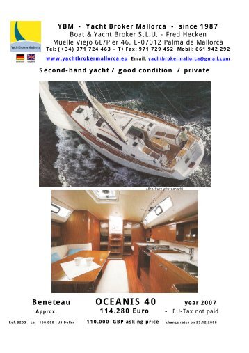 Beneteau OCEANIS 40 year 2007