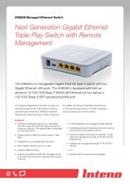 Next Generation Gigabit Ethernet Triple Play Switch with ... - Graflunds