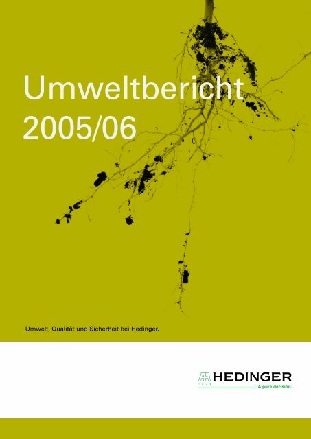 Umweltbericht 2005/06 - Hedinger