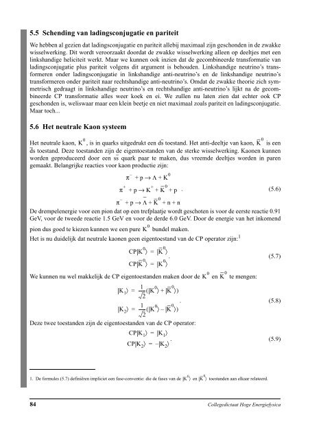 Keuzecollege Hoge EnergieFysica Katholieke Universiteit ... - EHEF