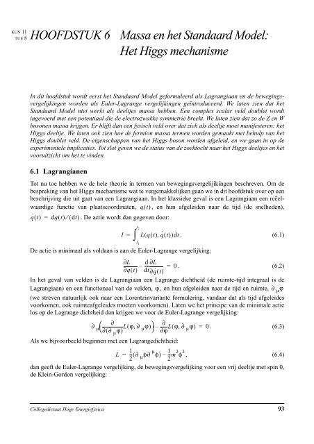 Keuzecollege Hoge EnergieFysica Katholieke Universiteit ... - EHEF