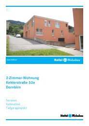 2-Zimmer-Wohnung Kehlerstraße 53e Dornbirn - Hefel Wohnbau AG
