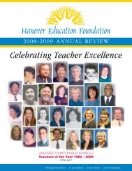 Celebrating Teacher Excellence - hef hanover education foundation