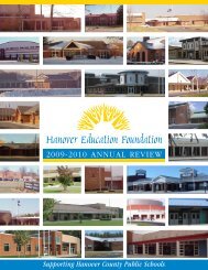 2009-2010 AnnuAl Review - hef hanover education foundation