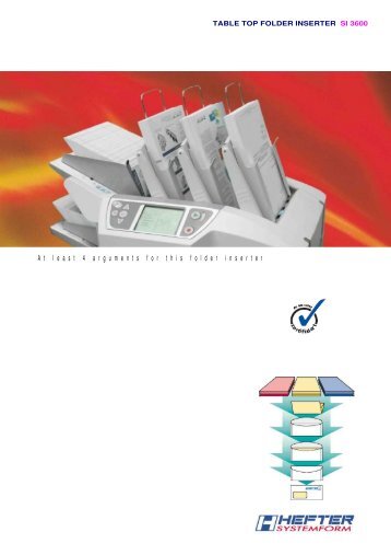 Brochure SI 3600 - HEFTER Systemform