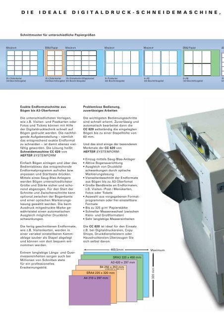 Prospekt CC 620 (PDF) - HEFTER Systemform