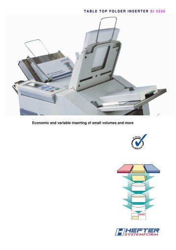 Brochure SI 2250 - HEFTER Systemform