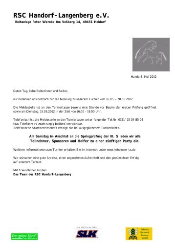 RSC Handorf-Langenberg e.V. - Turnier Service Hehemann