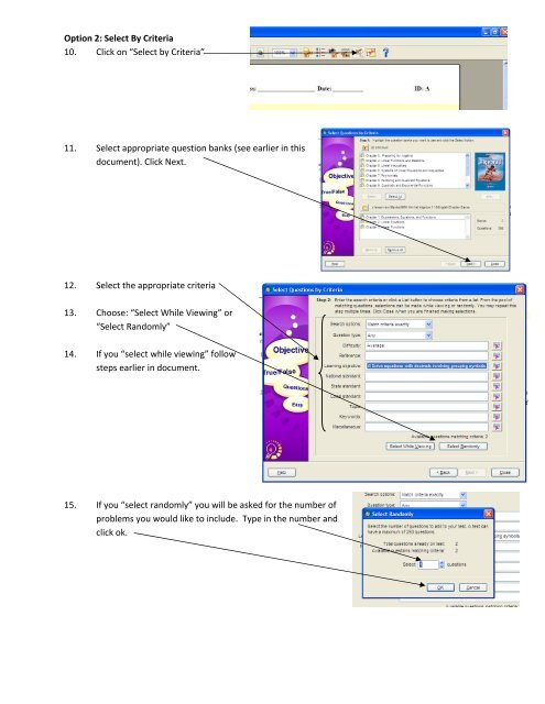 ExamView: Training Session #1 Math Department The Startup Menu ...