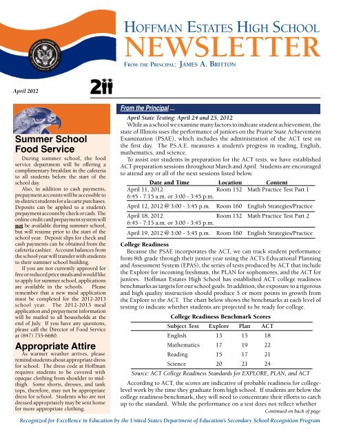 NEWSLETTER - Hoffman Estates High School