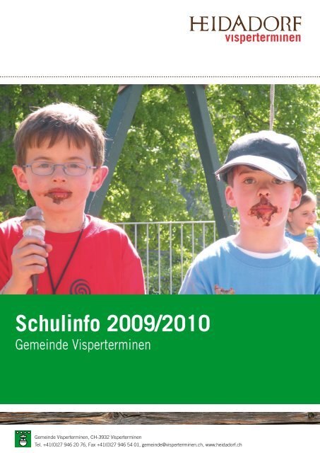 Schulinfo 2009/2010 - Gemeinde Visperterminen