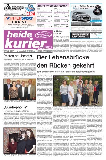 Der LebensbrÃ¼cke den RÃ¼cken gekehrt - Heide Kurier