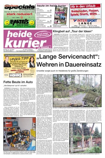 „Lange Servicenacht“: Wehren in Dauereinsatz - Heide Kurier