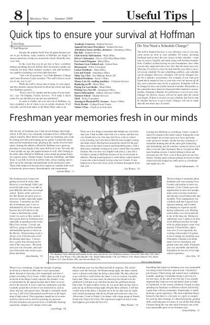 Volume 36 Issue 1 - Hoffman Estates High School